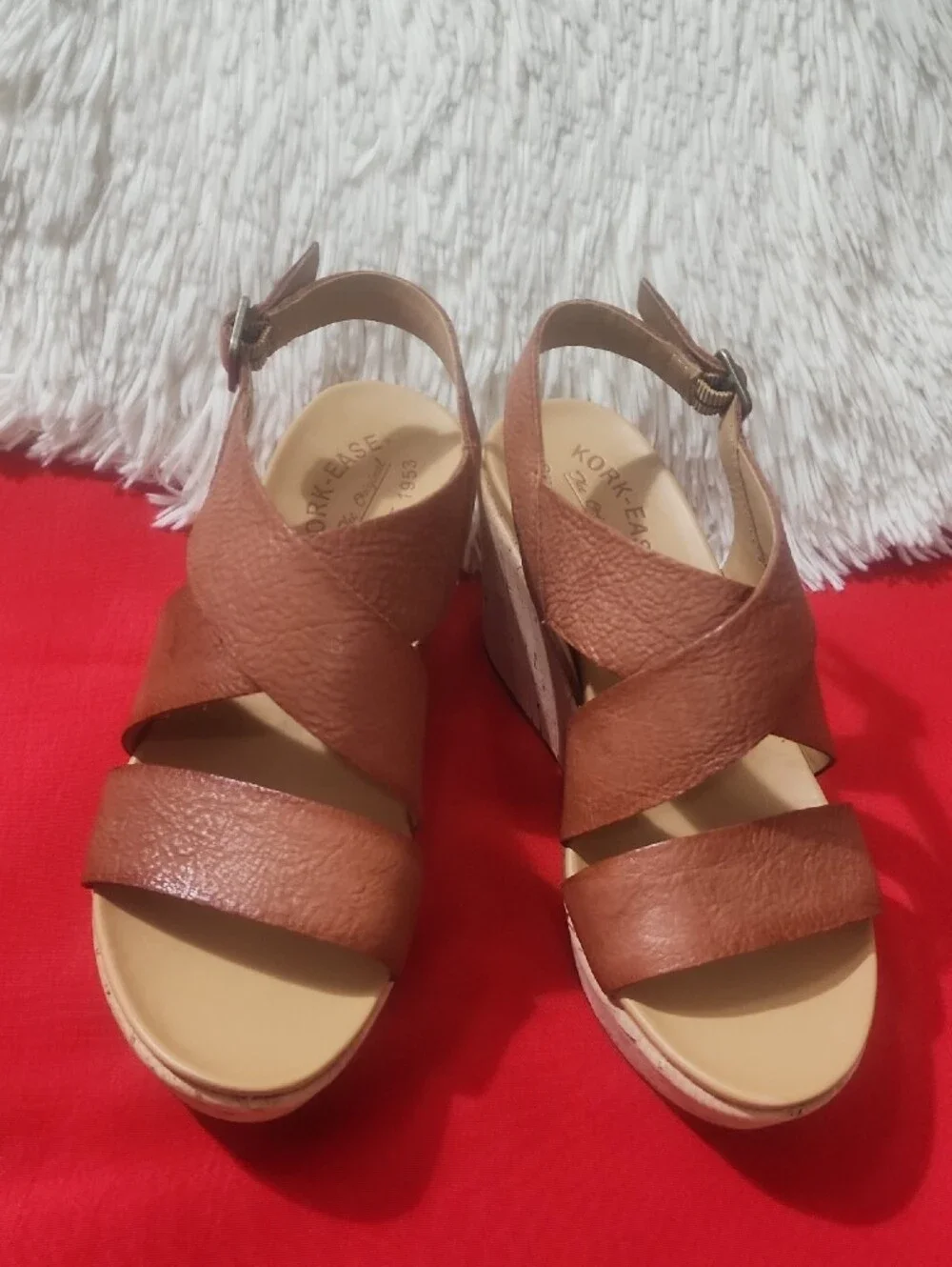 Kork-Ease Ashcroft Leather Wedges Sandals